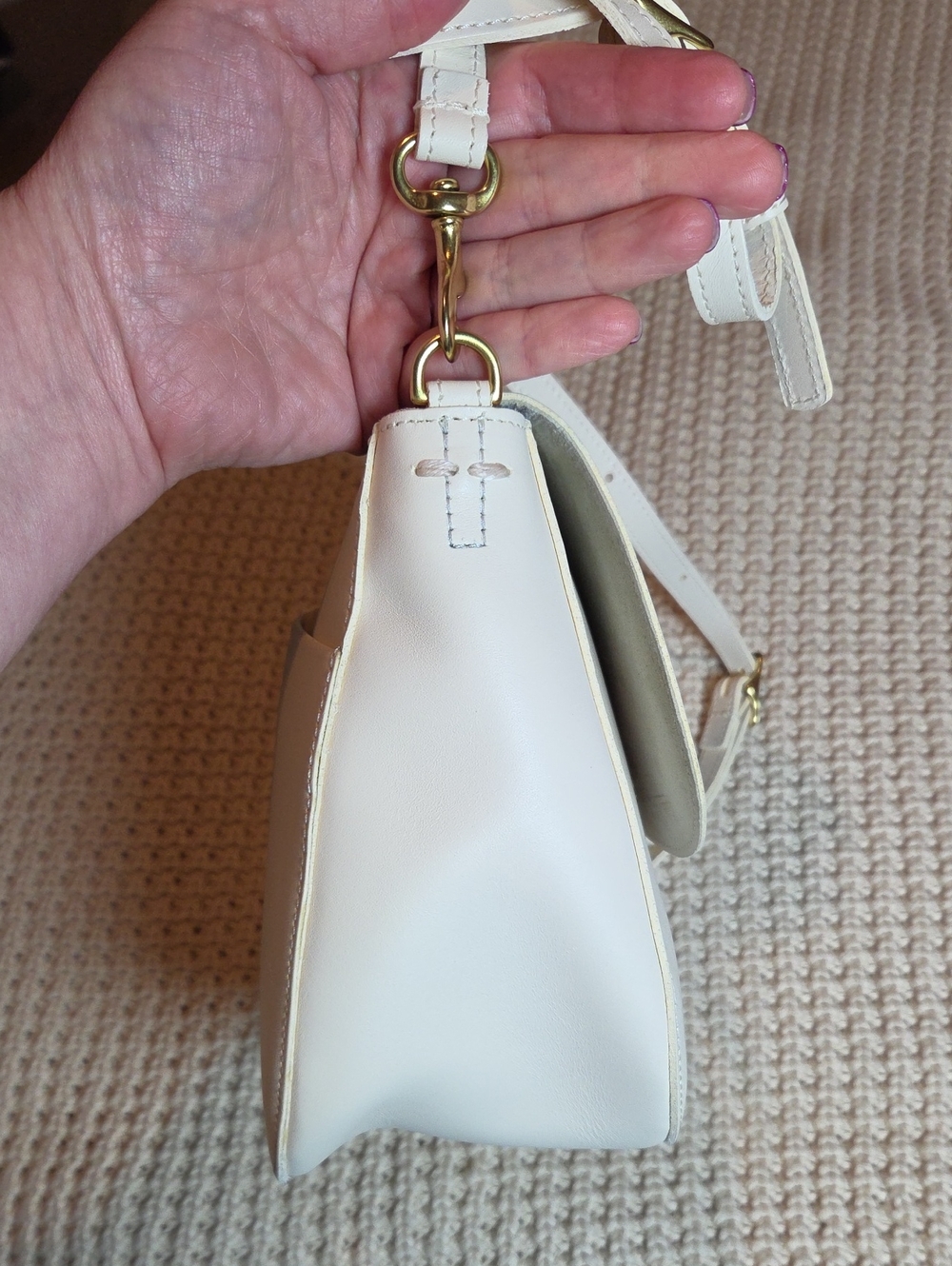 Clare V. Turnlock Louis Purse In Cream NWOT - Picture 10 of 15